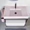 Modern  Console Vanity, Pink Ceramic Sink, 35